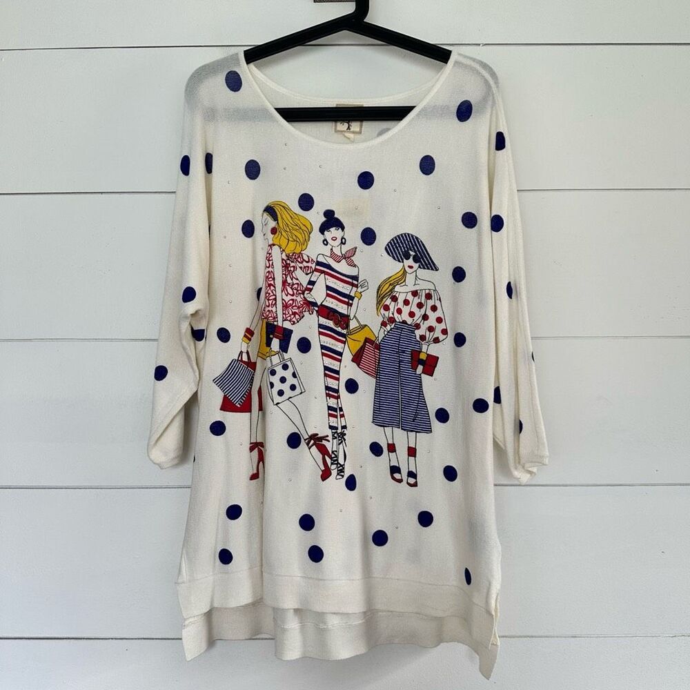 Colortree Women’s Large Rhinestone Blouse Top New